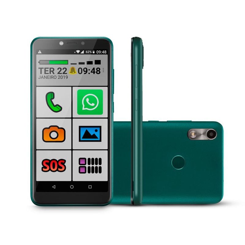 Celular Smartphone Obabox Obasmart Ob027a 64gb Verde - Dual Chip