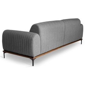 Sofá 210cm 3 Lugares Molino C-416 Linho Cinza