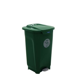 Lixeira Tramontina T-Force Coleta Seletiva Vidro em Polipropileno Verde 50 L