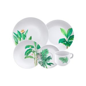 Aparelho de Jantar Tramontina Graziela em Porcelana Decorada 20 Peças