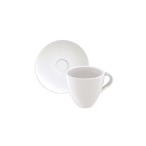 Kit 6 Xícaras de Café Expresso com Pires Tramontina Paola em Porcelana 95 ml