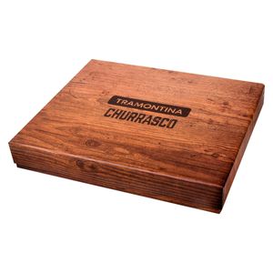 Kit para Churrasco Tramontina em Madeira Polywood Castanho 15 Peças