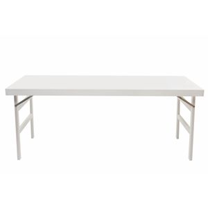 Mesa de Madeira Tramontina Dobrável em Madeira Pinus com Acabamento Branco 200 x 80 cm