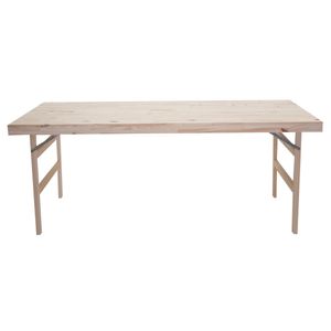 Mesa Tramontina Dobrável de Madeira Natural de Pinus 130 x 80 cm