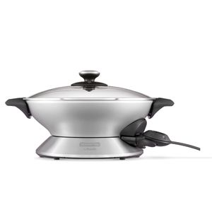 Panela Elétrica Tramontina by Breville Wok Chef em Alumínio Fundido com Tampa de Vidro 6 L 220 V