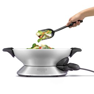 Panela Elétrica Tramontina by Breville Wok Chef em Alumínio Fundido com Tampa de Vidro 6 L 220 V