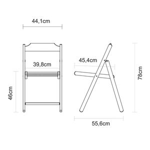 Conjunto de Cadeiras e Mesa de Madeira Tramontina Beer Dobrável em Madeira Teca Tabaco 3 Peças 10630077