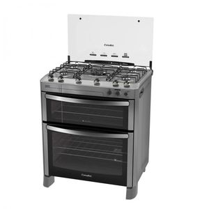 Fogão Piso Esmaltec Diamante 5 Bocas Inox Forno Duplo