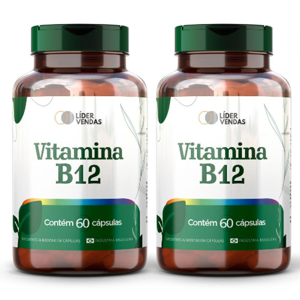 Vitamina B12 500mg Com 60 Cápsulas - 2 Potes Energia, Memória E Bem ...