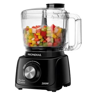 Miniprocessador Mondial Turbo Pratic 300W Preto MP-16-B