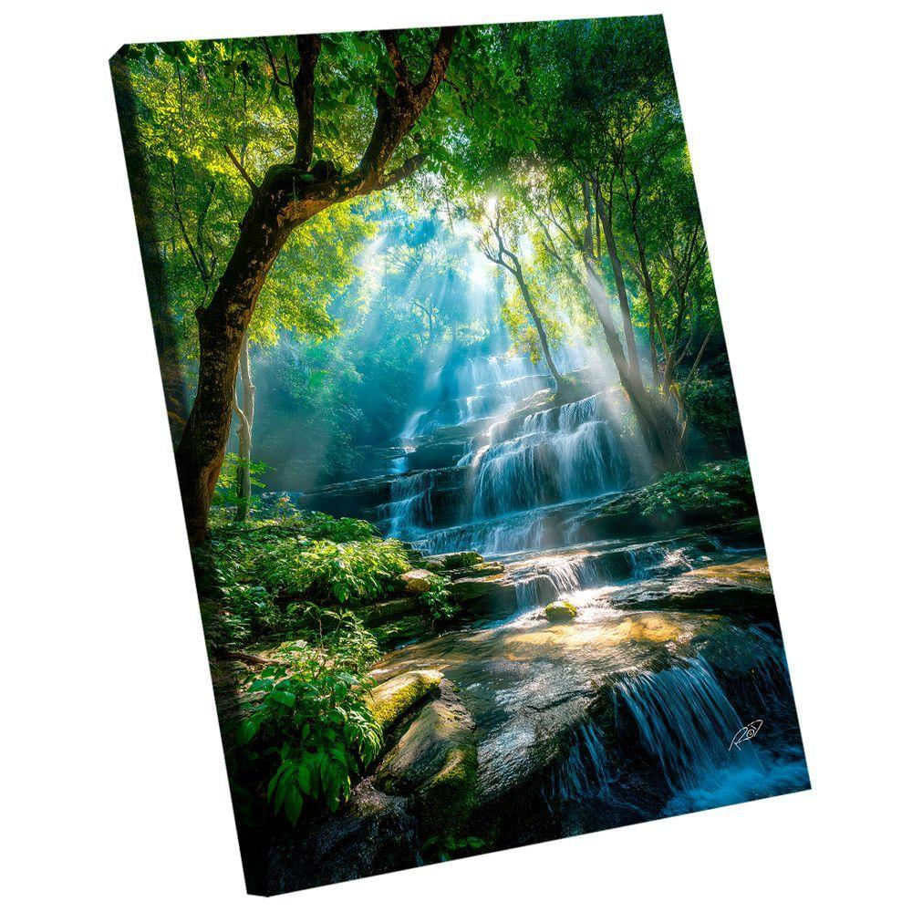 Quadro Decorativo Cachoeira Raios De Luz
