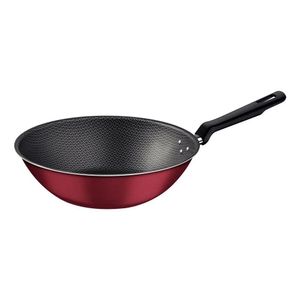 Panela Wok Loreto em AlumínioVermelho 28cm sem Tampa - TRAMONTINA