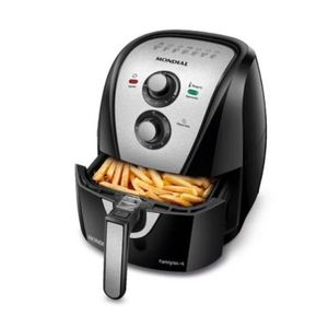 Fritadeira Elétrica Mondial Air Fryer Family 4L Preto e Inox AFN-40-BI