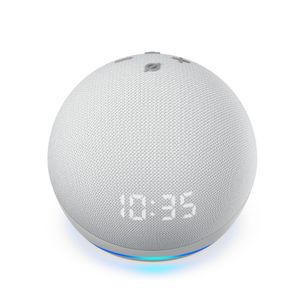 Echo Dot 4ª Geração Smart Speaker com Alexa e Relógio Branco