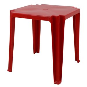 Mesa Tramontina Tambaú 68x68x72 cm em Polipropileno Vermelho