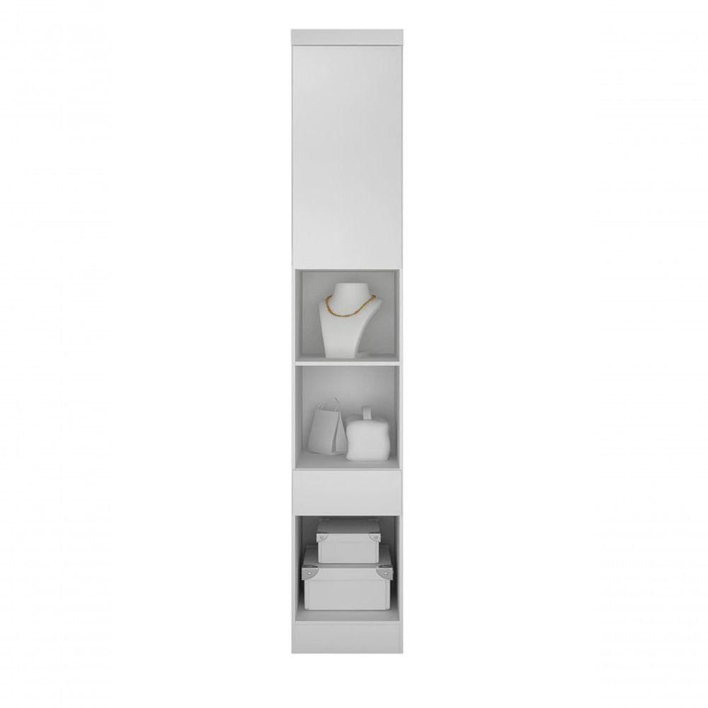 Guarda Roupa Modulado Com Mesa De Cabeceira 100% Mdf Branco