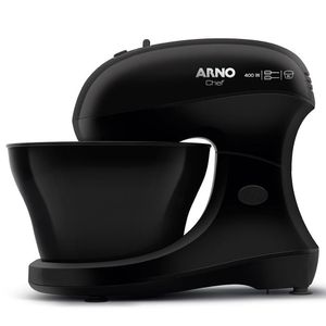Batedeira Arno Chef 400W 2 Batedores Multifuncionais 5L Preta SM01