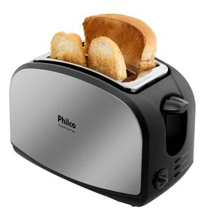 Tostador Philco French Toast com Função Descongelar 8 Níveis de Tostagem Inox