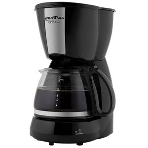 Cafeteira Britânia 15 Xícaras Jarra de Vidro Inox CP15