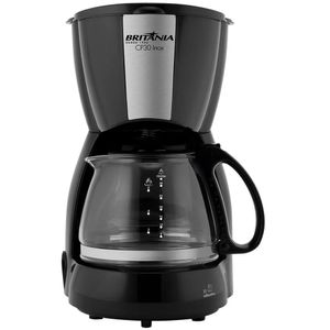 Cafeteira Britânia 30 Xícaras Jarra de Vidro Inox CP30