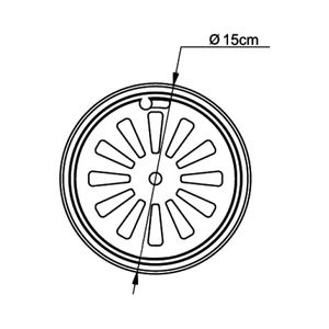 Ralo Redondo com Fecho em Aço Inox 15 cm Docol