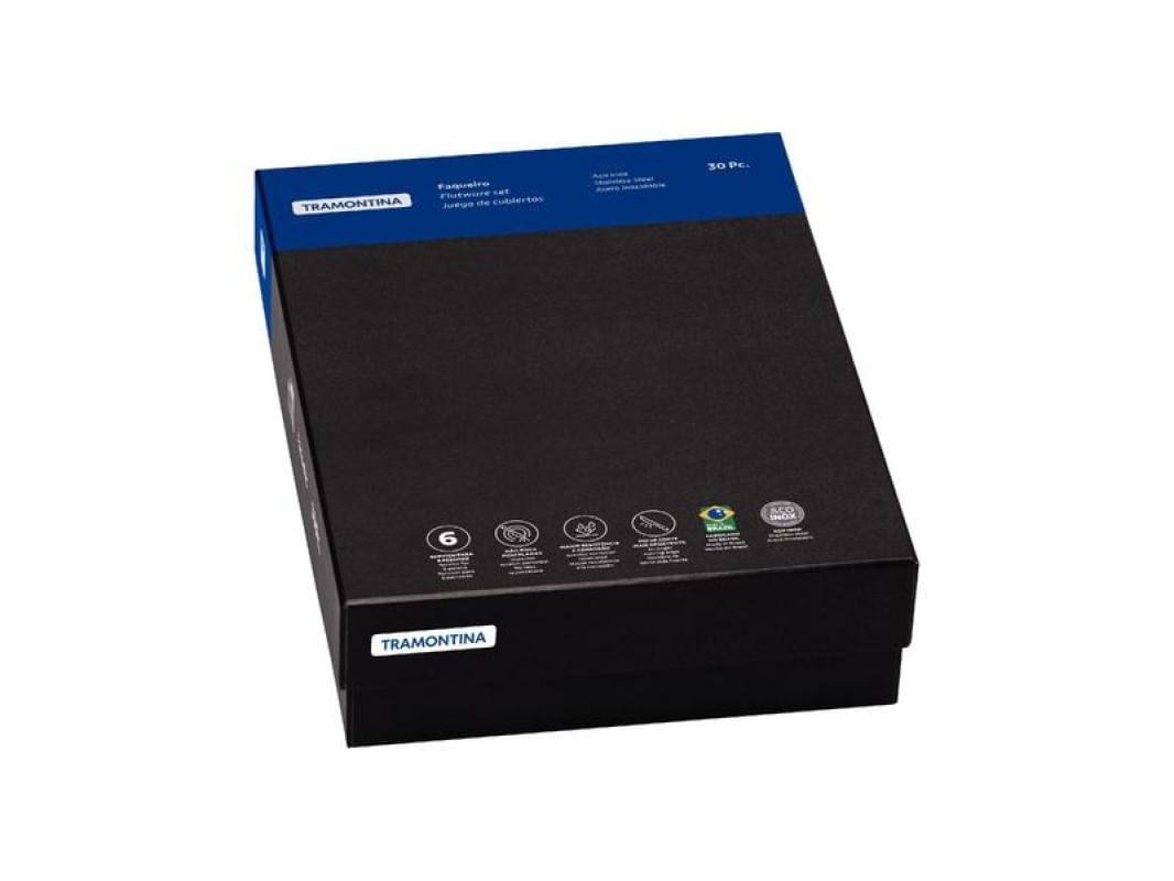 Faqueiro Tramontina Classic Aço Inox com Facas de Mesa Forjadas 30 Peças