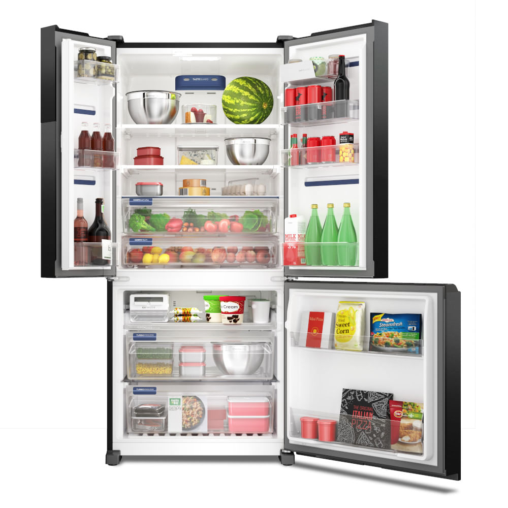 Geladeira Electrolux Multidoor Inverter 590L Black Inox