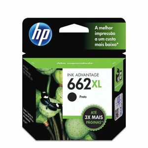 Cartucho para Impressora HP 662XL Preto CZ105AB