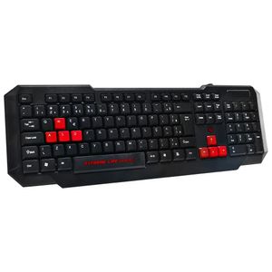 Combo Elg Gamer Dragon War Headset Stereo, Mouse 2.400dpi, Teclado, Mouse Pad Sense Control Vermelho CGDW41R