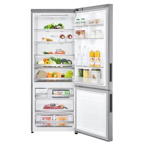 Geladeira LG Smart Inverter Bottom Freezer 451L Prata GC-B659NSM