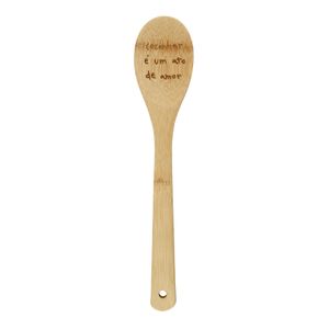 Colher Cozinhar é um Ato de Amor Bambu 30CM  - A\CASA