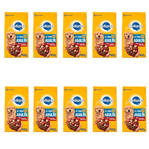 Kit Ração para Cães Carne e Frango 10 Pacotes - Pedigree