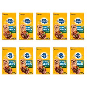 Kit Ração para Cães Carne e Vegetais 10 Pacotes - Pedigree