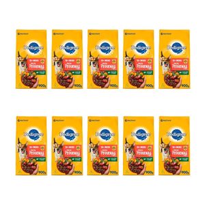 Kit Ração Cães Raças Pequenas Carne e Vegetais 10 Pacotes - Pedigree