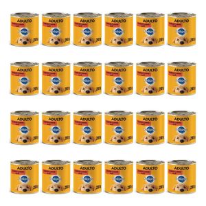 Kit Ração Úmida para Cão Adulto Patê de Carne 24 Latas - Pedigree