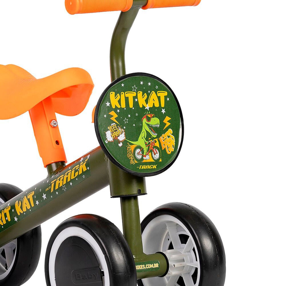 Bicicleta de Equilíbrio Tk3 Kit Kat Verde 4 Rodas Track e Bike - Verde Oliva