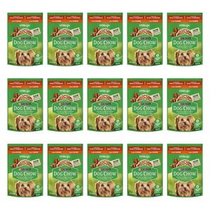 Kit Ração Úmida para Cães Adultos Pequenos Carne ao Molho 15 Sachês - Dog Chow