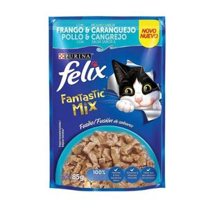 Kit Ração Úmida para Gatos Felix Frango e Caranguejo 15 Sachês - PURINA