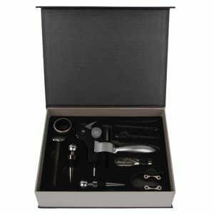 Kit Acessórios para Vinho Metal com 9 Peças -  A\CASA