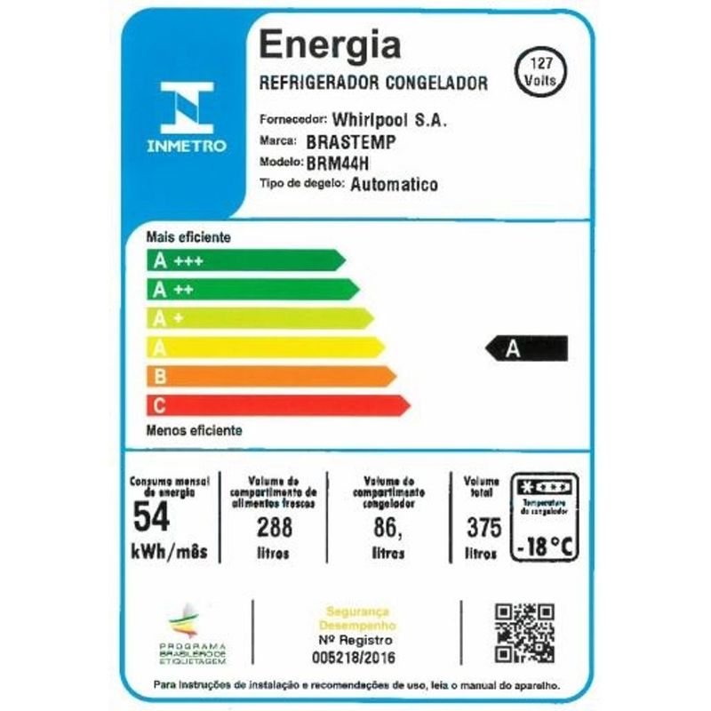 Refrigerador BRASTEMP BRM44HK Frost Free Inox Inox Reembalado 375L 127V Ref.: BRM44_4167756-1774893929061
