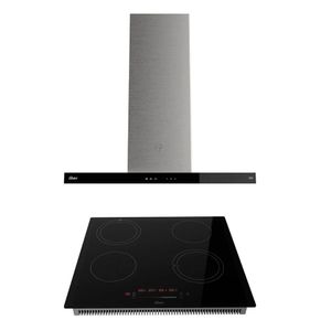 Kit Oster: Coifa de Ilha 90cm OCFA590 e Cooktop de Indução 4 Bocas OTOP402 - 220V