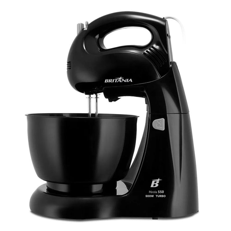 Batedeira Britânia Pérola 550 Turbo Double Bowl Preto 4,3l/3,1l - 220v - 033401232