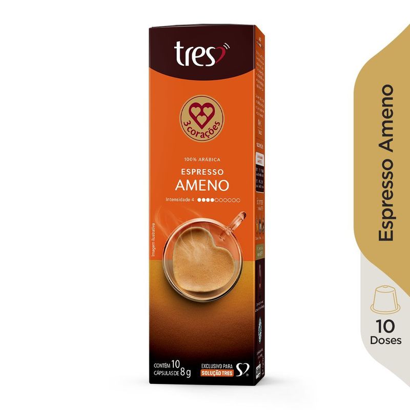 Café TRES Espresso Ameno com 10 Cápsulas-1775073280874