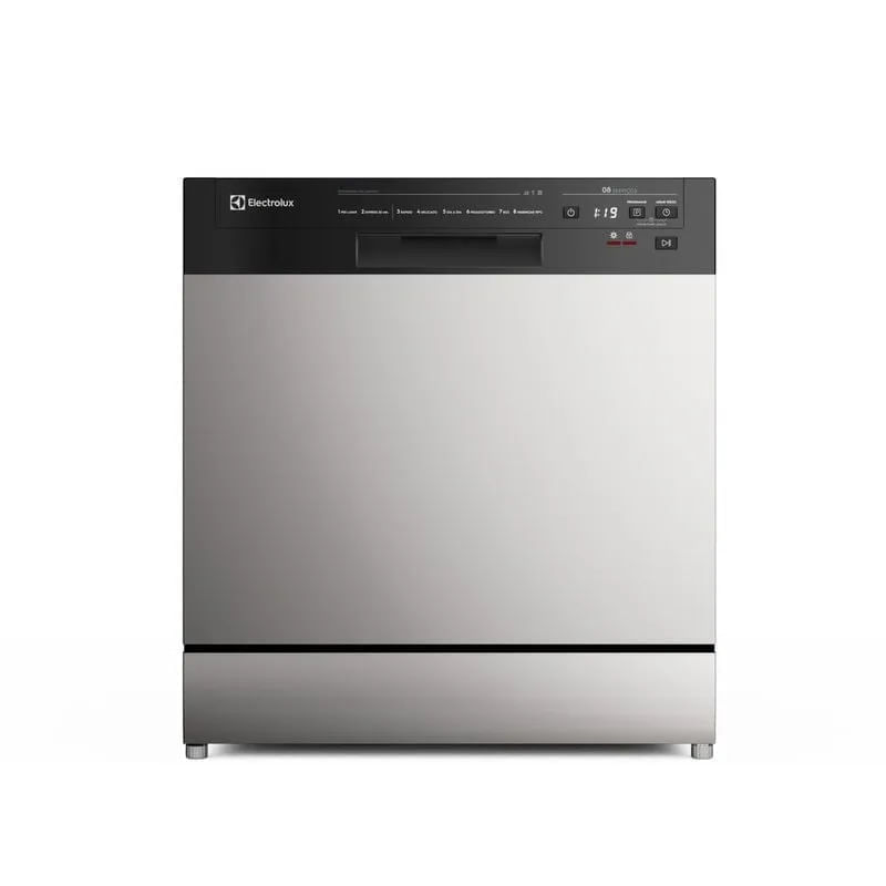 Compre Lava-Louça Electrolux 8 Serviços Inox com Programa Lava & Seca 50 min LS08E - 127V e ganhe Detergente FINISH Tabletes Power Ball Quantum 26 uni-1777909855860