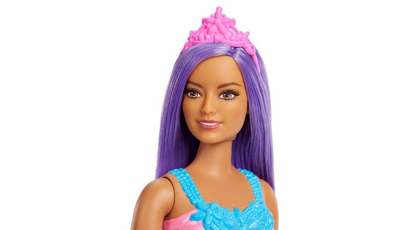 Boneca Barbie Sereia Articulada Roxo E Laranja Gjk11 em Promoção