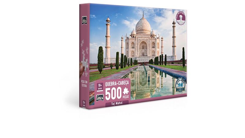 Quebra-Cabeça - 500 Peças - Game office - Taj Mahal - Toyster