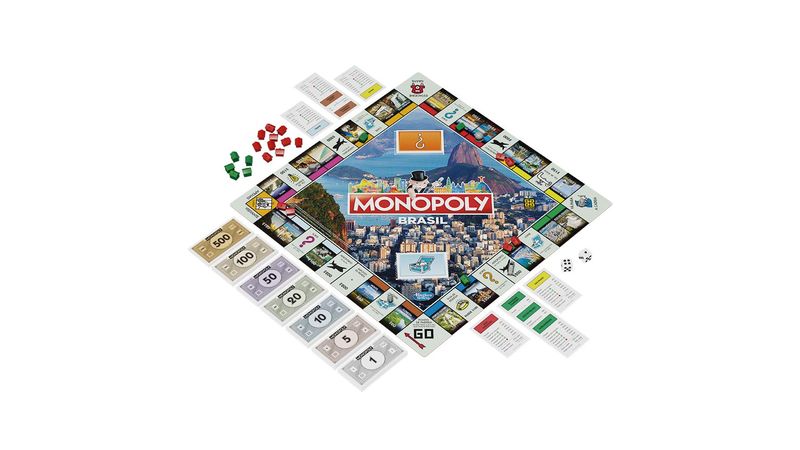 Jogo de Tabuleiro - Monopoly Brasil - Grow - De 02 a 06 Participantes