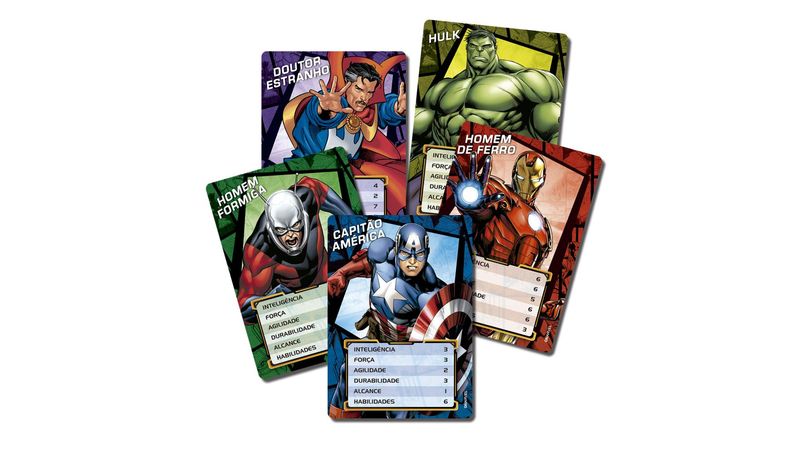 Jogo de Cartas - Trim Trim - Avengers - 52 Cartas - 2 a 4 Jogadores - Elka