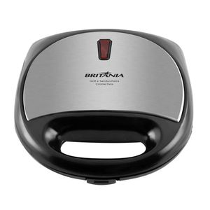 Grill e Sanduicheira Britânia Crome 750W Inox