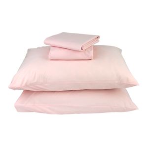 Jogo de Cama Queen 200 Fios  Rosa - A\CASA
